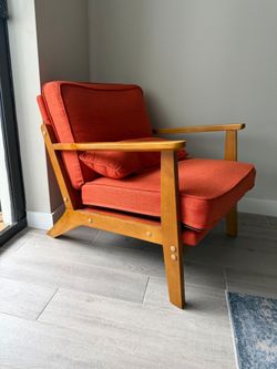 Burnt orange accent chair