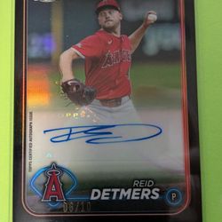 Rare Topps Chrome Reid Detmers Ltd. # 6/10  Auto Card