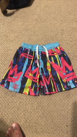Baseballism Colorful Graphic Print Mesh Shorts
