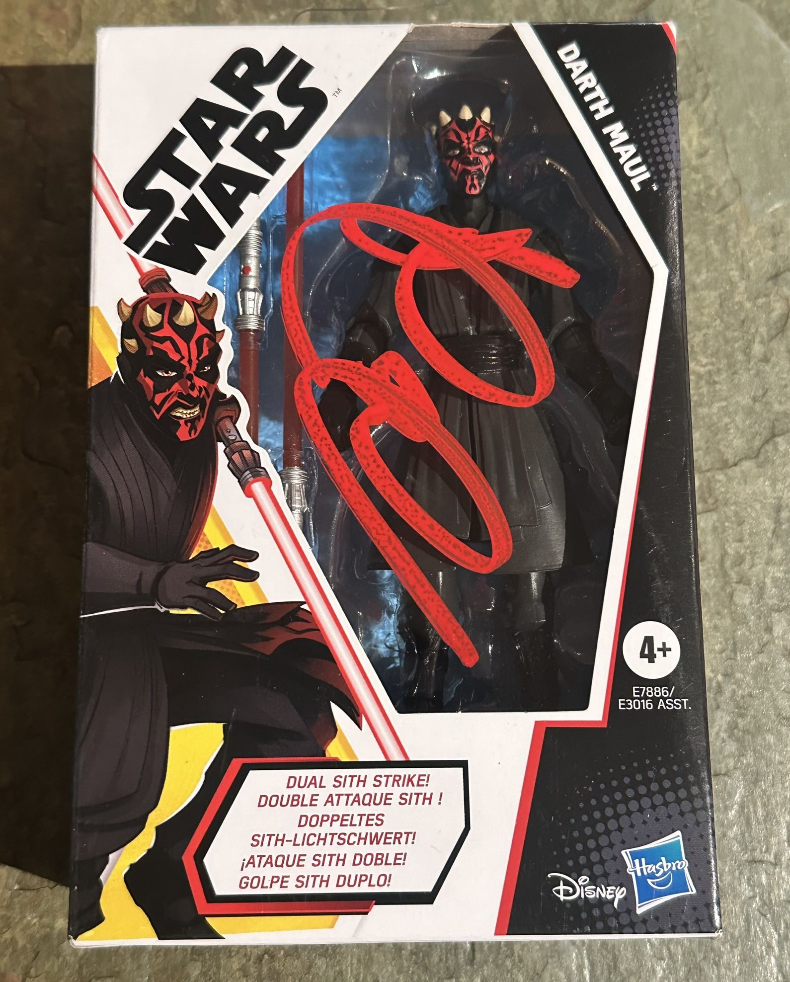 STAR WARS Galaxy of Adventures DARTH MAUL Action Figure signed by Ray Park !!!