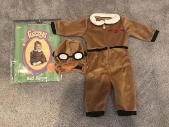 Fuzzys Red Baron Costume （12M-18M）