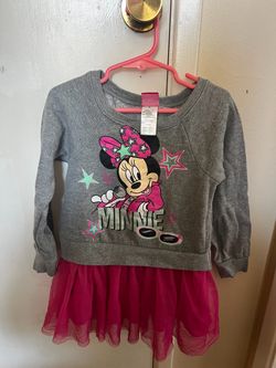 Disney Minnie Mouse Girls Sweatshirt Tutu Dress size 5