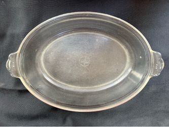 Vintage Pyrex Clear Oval Casserole Baking Dish 10" – No Lid