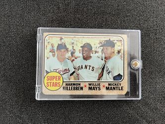 Vintage 1968 Topps Super Stars #490 Killebrew Mays Mantle Baseball Card