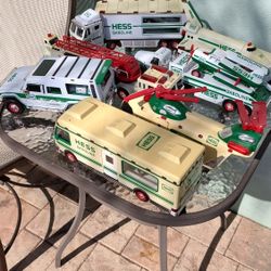 Seven Vintage Hess Trucks Package Deal