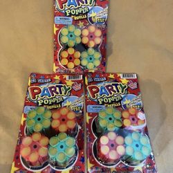 Party Poppers 24 Count Refill Confetti Shot Blast Packs