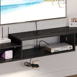 Wall Mount White TV Stand USED 