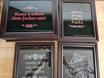 Fun cross stitch 8x10s