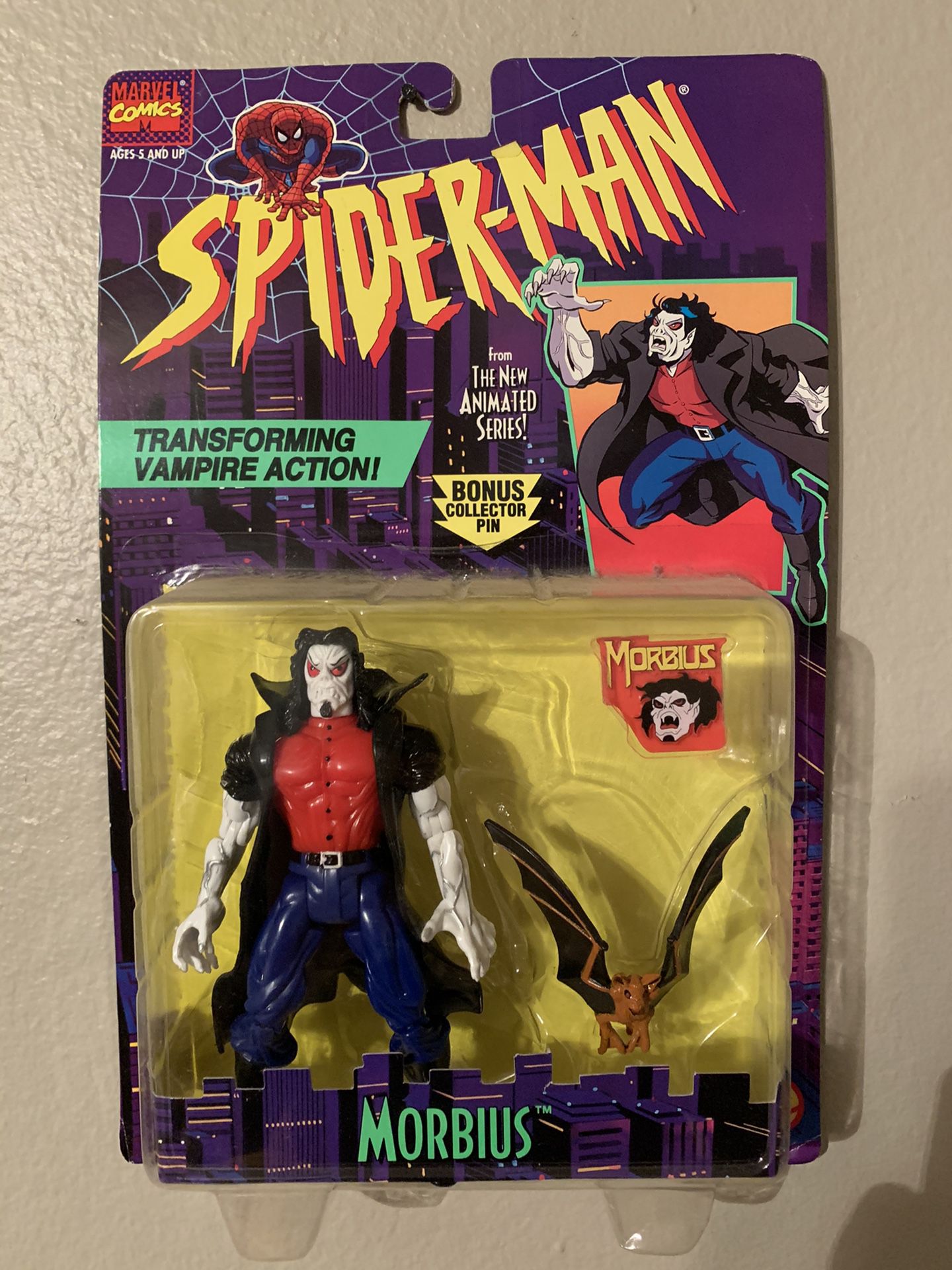 Marvel Spider-Man Animated Series (1995) Morbius Toy Biz Figure NIP