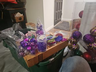 Purple & Glitter Snow Flakes