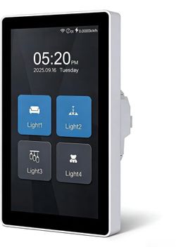 L10 Large LCD Smart Light Switch, Custom Display & Icons, 6-in-1 1/2/3/4 Gang & Curtain