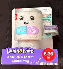 New Fisher Price Wake Up & Learn Coffee Mug with Sounds & Songs