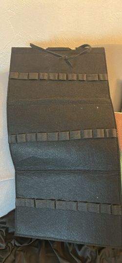 Black Felt Roll-Up Tool or Brush Organizer