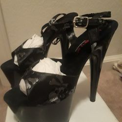 Women's Pleaser 6 3/4" Platform High Heel Dancer Club Shoes - Sz. 7- New 