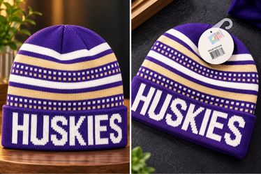 Huskies Knit Beanie Hat