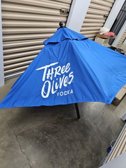 3 Olive Blue Patio Umbrella