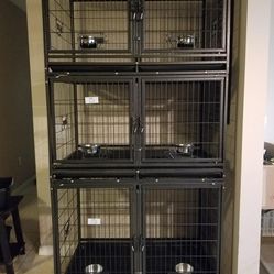 Set Of Brand New Stackable 43” Dog Kennel  