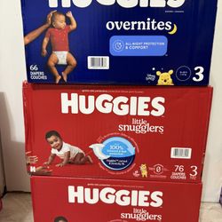 Huggies Baby Diaper Size 3 (66 count) and Size 3 (76 count) all 3 x $67