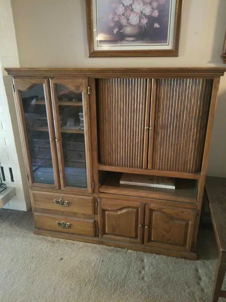 Entertainment center ready for new home.
