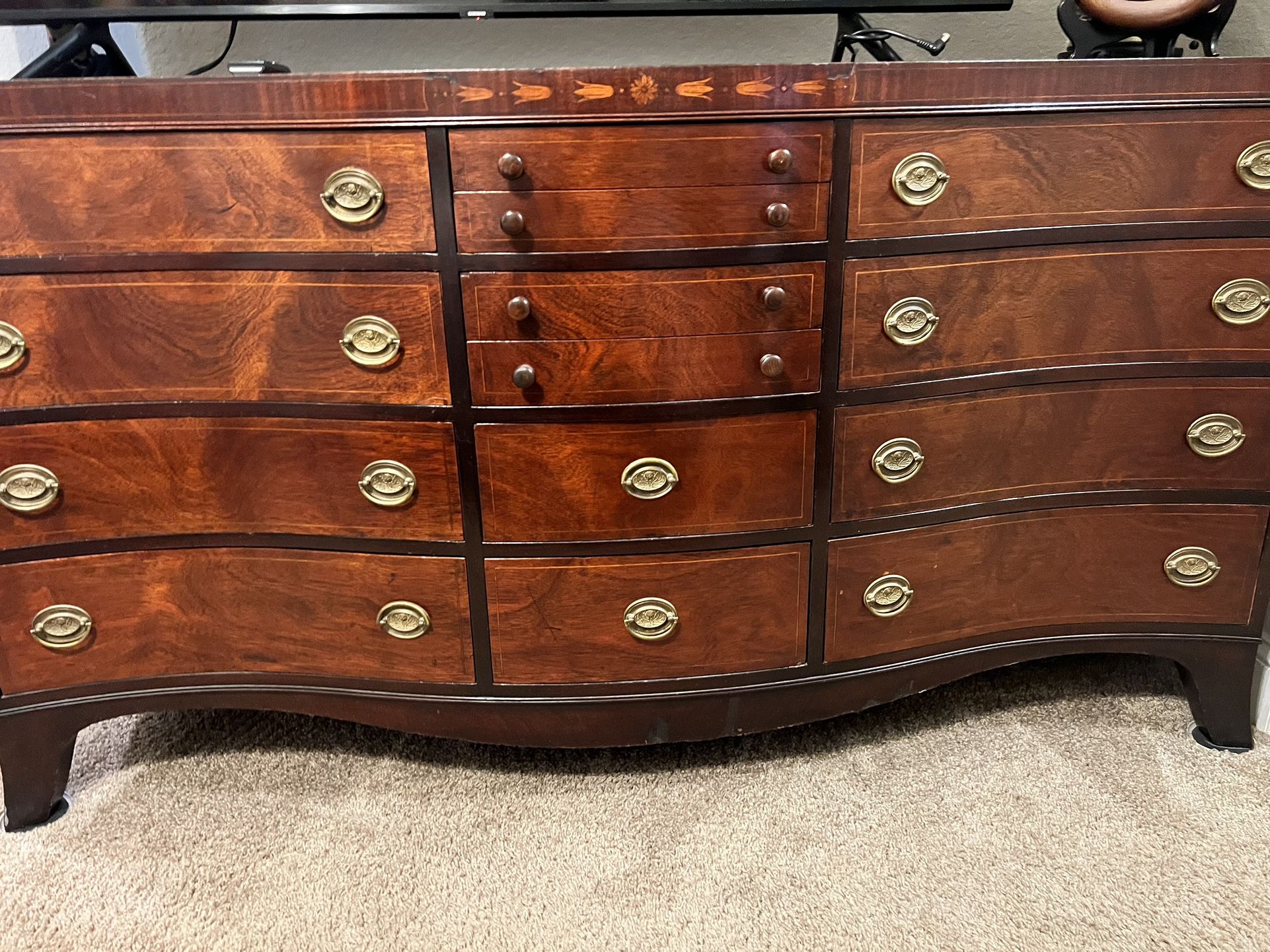 Mahogany Antique dresser drawer