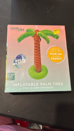 Inflatable Palm Tree Pool And Lawn Sprinklers