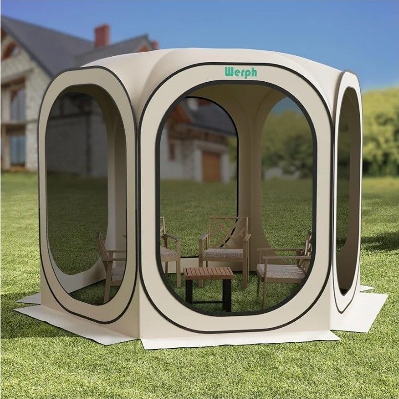Screen Tent Pop-Up, Portable Tent Canopy with Mesh Mosquito Net, Screen House Room Canopy Shade Screen Tent 10x 10 FT with Carry Bag for Patio, Backya