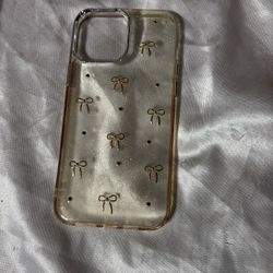 Sparkly Clear Bow Case 