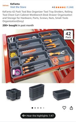 KeFanta 42 Pack Tool Box Organizer Tool Tray Dividers