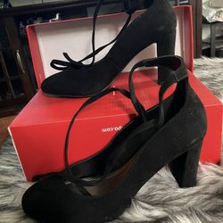 Impo Black Suede Heels