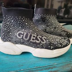 Glittery GUESS Woman's Slip-on Sneaker-shoes