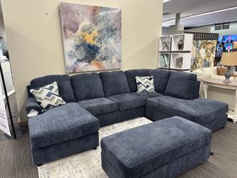 Albar U Shaped Modular Sectional Couch W Double Chaise Only $39 Down Payment 👉 PLEASE ASK FOR JON GREEN WHEN YOU ARRIVE!