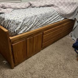 Solid Wood Xl Twin Bed 