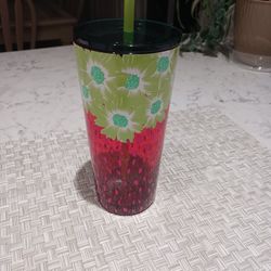 "Starbucks" Summer Strawberry Glass Tumbler