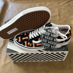Vans x Thrasher Old Skool Black Multi Canvas Skate Shoes!
