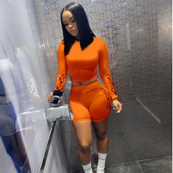 Crop Top With Shorts - 2 Piece