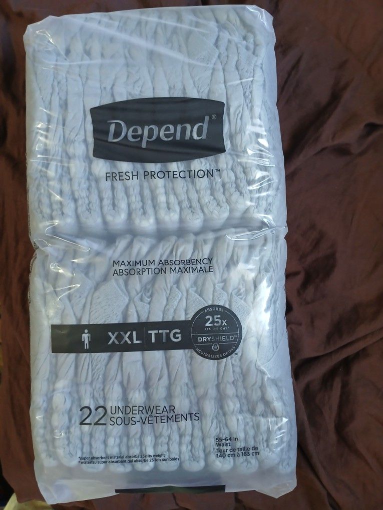 Depends  XXL package of 22