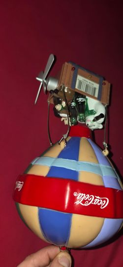 Coca-Cola Hot Air Balloon Ornament with Polar Bear