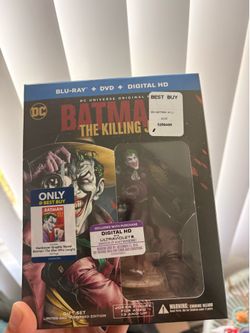 Batman The Killing Joke (  Limited Edition Bestbuy Exclusive ) DVD Blu-ray & Joker Figure