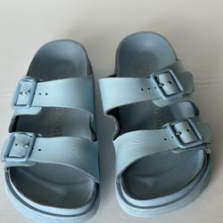 BIRKENSTOCK SKY BLUE DOUBLE STRAP SANDALS SIZE 36