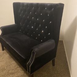 Tufted black Couch