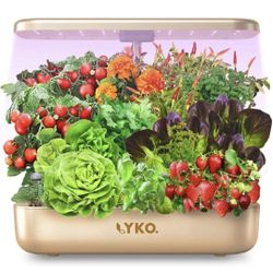 LYKO 12 PODS HYDROPONICS GROWING SYSTEM KIT, INDOOR GARDEN W/FULL-SPECTRU