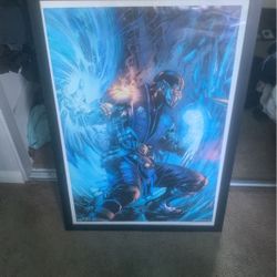 Framed Mortal Kombat Poster