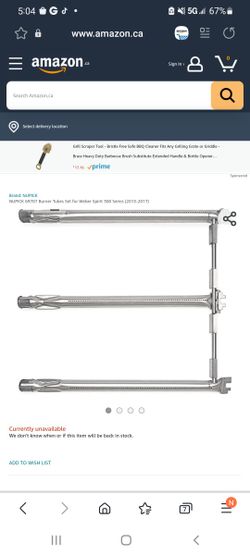 Gas Grill Burner Tubes