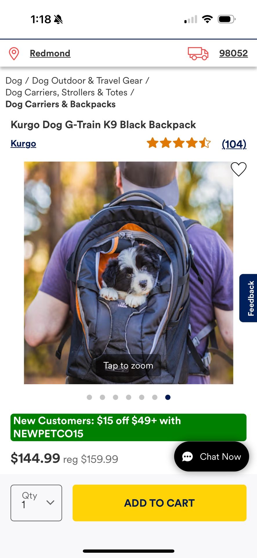 Kurgo Dog G-Train K9 Backpack