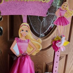 Barbie Birthday Wood Stand And Cotton Candy Stand New Sale Set