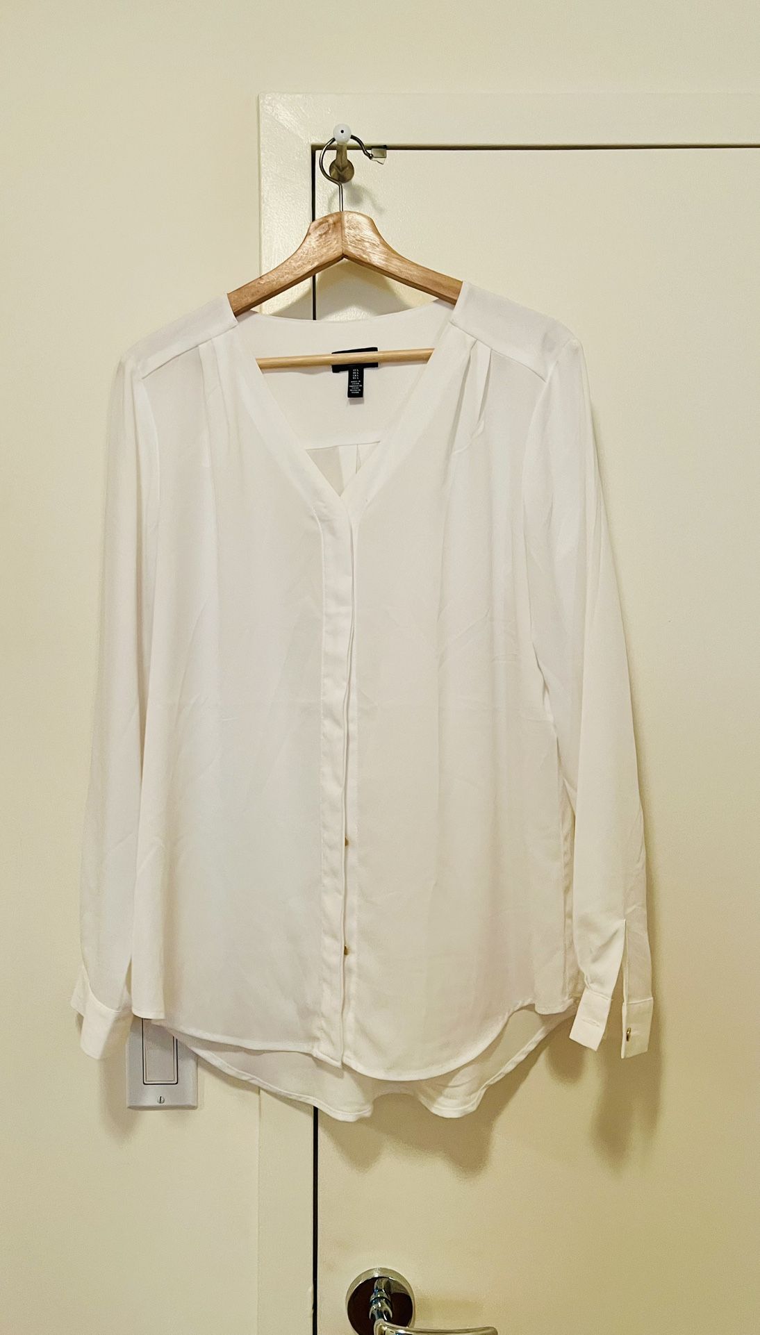 Ivory Button Down Blouse