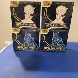 Pokemon Mega Evolution Elite Trainer Box, Sealed, Lot of 4