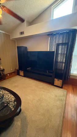 Ashley, living room set and entertainment center with TV Sony