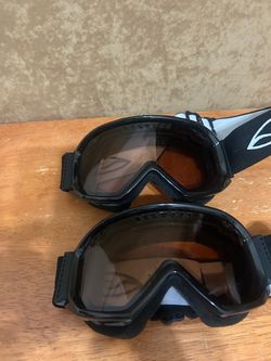 Two pairs of Smith Optics black Anthem snow goggles 6" ski snowboard lens.