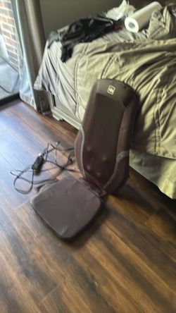 The Smarter Image portable massager! Works wonders for the entire back. The great part is you can take it anywhere, while watching television or even